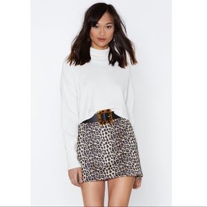 Nasty Gal leopard mini skirt
